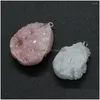 Collane con ciondolo Yachu Pietra naturale Druzy Agates Irregar per creazione di gioielli Collana fai da te Accessori per orecchini Charms Regalo Goccia Deli Dhrlh