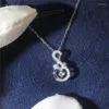 Подвесные ожерелья Huitan Модные женские ожерелье нежно -женские аксессуары вечеринка день рождения подарки романтические украшения для шеи