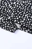 Black Cheetah Print O-Neck krótkie rękawe T-koszulka 98ni#
