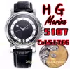 Montre pour homme HG 5817 Marine Luxury Cal.517GG Mouvement mécanique, aiguilles "lune" excentriques évidées, style emblématique de l'ondulation de l'eau 39 mm