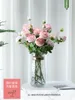 Flores decorativas Peonies artificiais Buquê de seda Arranjos de Florals Decoração para Farmhouse Home Boho Centro de Casamento Vaso Decoração de Vaso