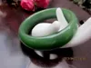 Bangle 1pc GENUINE Asia Braccialetto di gioielli in vetro verde naturale interno 61mm-63mm