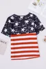 Black Contrast American Flag Cutout T-shirt 2023 Hot New H3XL#