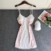 Sexy Pyjamas Lace Nightgown Women Backless Sleepwear Satin Nighty Gown V-Neck Nightwear Homewear Sexy Summer Nightdress Lingerie 230519