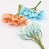 Flores decorativas 12pcs Artificial Flower Bouquet