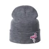 Beanies Beanie/Skull Caps Fashion Knitted Skullies Flamingo Winter Hats Women Knit Hat Thick Warm Female Girls1