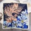 Nieuwe print 70 cm zijden sjaal dames luxe vierkante nek stropdas vrouwelijke voorjaars sjaal wraps bandana hand pols foulard 2022 g220513