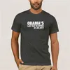 Camisetas masculinas 2023 FashionPrint de Summer Print Obama o último dia em camiseta de escritório para homens equipados com novidades e mulheres