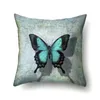 Pillow /Decorative Farmhouse Home Decor Beautiful Colorful Watercolor Painting Vintage Butterfly Polyester Cover