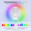 Microphones Maono USBTypeC Microphone de jeu pour téléphone PC avec lumière respiratoire Micro de surveillance sans latence Podcasting Streaming DM30 230518