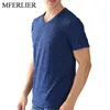 Camisetas masculinas mFerlier Summer Men Shirt 5xl 6xl 7xl 8xl plus size busto 146 cm de manga curta grande 3 cores