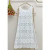 Casual Dresses Cottagecore Mori Girl Sweet Long Vest Dress Sexy Women Crochet Hollowed Bohemian Beach Evening Date Birthday Party