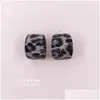 Stud Qumeng Design Vintage Leopard Printed C Shape Acrylic Earrings 2021 Elegant Party Lady Trendy Jewelry Drop Delivery Dhspl