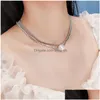 chokers clavicleチェーン女性豪華なデザインゴールドシエカラーネックレスフランスのロマンチックなスタイルファッションプロムアクセサリードロップ配信j dhlmo