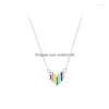 Collane con ciondolo Moda Colorf Arcobaleno Collana a forma di amore a forma di personalità per accessori per gioielli da donna Pendenti con consegna a goccia regalo Dhxtt