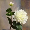 Decorative Flowers 6pcs 55cm Artificial Dahlia High-End European Simulation Flower Fake Wholesale Wedding Living Room Decorating NuoNuoWell