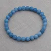 Keychains Sanlan Natural Stone Blue Beded Wave Armband Ocean Jewelry Birthday Present