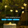 Hanging lamp garden light cube warm white RGB Solar ice brick chandelier outdoor decoration villa control induction atmosphere garden lamp