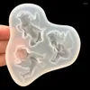 Baking Moulds Mirror Angel Fondant Silicone Mold Handmade Ornament Crystal Glue Mould Mobile Phone Accessories 16527