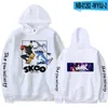 Herrtröjor sk8 Infinity Sweatshirts män kvinnor avslappnade barn huva höst hip hop pojkar flickor svart anime träning streetwear