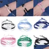 Bedelarmbanden 2 stks handgemaakte Infinity gevlochten kit armband set vriendschap nummer liefdespaar mode sieraden drop levering dhgarden dht6i