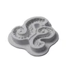Cake Tools 3D Sea Octopus Tentacle Silicone Mold Fondant Gumpaste Chocolate Mould Border DIY Decoration Baking 230518