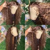 Long Brazilian Highlight Wig Human Hair Ombre Colored Deep Curly Lace Front Honey Blonde Hd Wave Frontal WigssyyntheticE0X3 E0X3