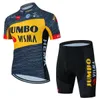 Uppsättningar Jumbo 2023 Cycling Jersey 20D Bike Shorts Set Ropa Ciclismo Mens Kort ärm Bicycle Shirts Maillot Clothing P230522