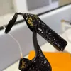 Plateausandalen met pailletten glinsteren het koning van het feestontwerp van de lipstickcase-platformontwerper Factory-schoenen met doos