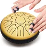 Steel tongue drum 6 inches 11 notes D-Key tambourine small concert percussion instrument with bag suitable for children adult meditation unique sound