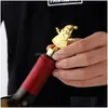 Kerstdecoraties zink Alloy Wine Bottle Stoppers Keuken Bar Santa Bird -vormige decoratieve accessoires Drop levering Huis tuin Dhv8l