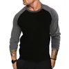 T-shirt da uomo Moda casual Streetwear T-shirt manica lunga Uomo Donna Fitness Maniche raglan T-shirt Uomo Top Primavera Autunno Abbigliamento