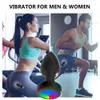 Vuxna leksaker vibrerande anal plugg rumpa vibrator prostata massager fjärrkontroll g-spot stimulator led lätt sex för män kvinnor 230519