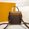 Diseñador Dauphine Mochila PM bolsas flor marrón mujer para hombre mochilas de cuero diseñadores viaje mochila estilo monedero mujer Bolsos de lujo de alta calidad