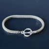 Ketting 925 Sterling zilveren armband vierkante staartketen Bangle voor vrouwen en mannen 230518