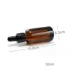 5 ml-100 ml Enkel bärbar reselotion Vattenlagringsflaska Essential Oil Stock Solution Glass Bottle Droper Bottle Bottle