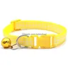 Dog Collars Leashes Pets Plain Adjustable 1932Cm Puppy Kitten Pet Hospital Ad Gifts Drop Delivery Home Garden Supplies Dh23S