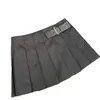 Falda plisada de nailon triangular a la moda para mujer, novedad de verano 2023, falda ajustada versátil de cintura alta