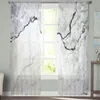 Curtain Marble Grey Design Crackle For Living Room Transparent Tulle Curtains Window Sheer The Bedroom Accessories Decor