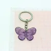 Keychains Pcs Resin Shiny Butterfly Pendant Keychain Key Ring For Women Gifts Fashion Cute Blingbling Animal Bag Keychain