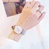 Montres-bracelets marque de mode mignon coeur femme Quatz montres petit cadran bracelet en cuir femmes filles cadeau horloge