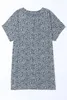 gray Leopard Print Side Pockets Tunic Top 2023 Hot New Z3if#