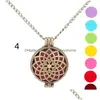 Diffuseurs D'huiles Essentielles Collier Diffuseur D'arôme Médaillons Ouverts Pendentif Par Médaillon D'huile Chaîne De 70 Cm Avec Coussinets De Feutre Drop Delivery Accueil Ga Dhq2Q