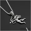 Pendant Necklaces Cupid Necklace God Of Love Stainless Steel For Men And Women Couples Cupido Amor Roman Mythology Jewelrypendant Dr Dhwim