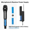 Microphones Rechargeable Wireless Microphone Battery 2000mAh UHF Dual Handheld Mic with Receiver For Karaoke Party Home Meeting 230518