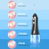 Whitening Ag Tragbarer oraler Irrrigator USB wiederaufladbares Wasser Flosser Dental Wasserstrahl 300 ml 5Models Wassertank wasserdichtes Zähnereiniger