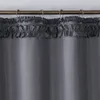 샤워 커튼 주름 장식 주름진 회색 현대 폴리 에스테르 방수 패브릭 솔리드 데코레이션 농가 회색 샤워 커튼 230518