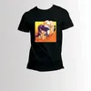 Camisetas masculinas enganch-ups garota cereja sexy anime skateboard de skate preto e branco camiseta