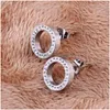 Stud Modyle 316L rostfritt stål örhänge kristallörhängen för kvinnor Joyas brincos bijoux smycken örons mode droppleverans dh5hj