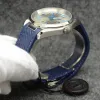 2023 시계 자동 기계식 회색 다이얼 남성 42mm 스테인리스 스틸 유리 스포츠 고무 스트랩 손목 시계